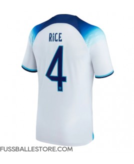Günstige England Declan Rice #4 Heimtrikot WM 2022 Kurzarm
